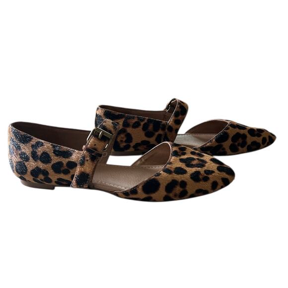 Madewell Rare Women’s Size 6.5 The Alina Mary Jane Flats Leopard Print - Picture 5 of 8